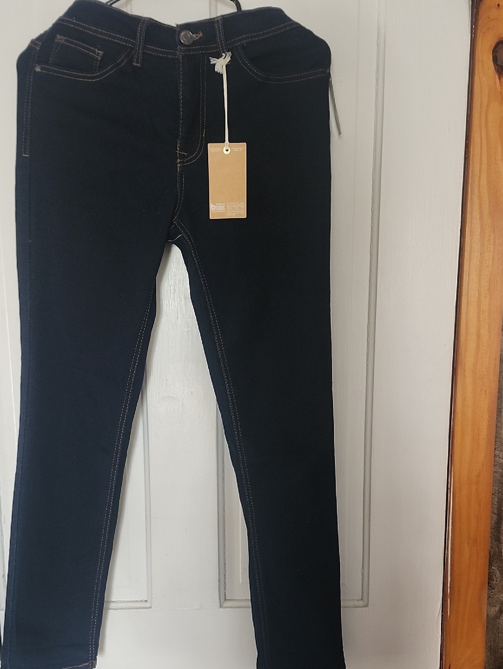 Angels Women's Skinny Jeans in Dark Blue with Contrast Stitching